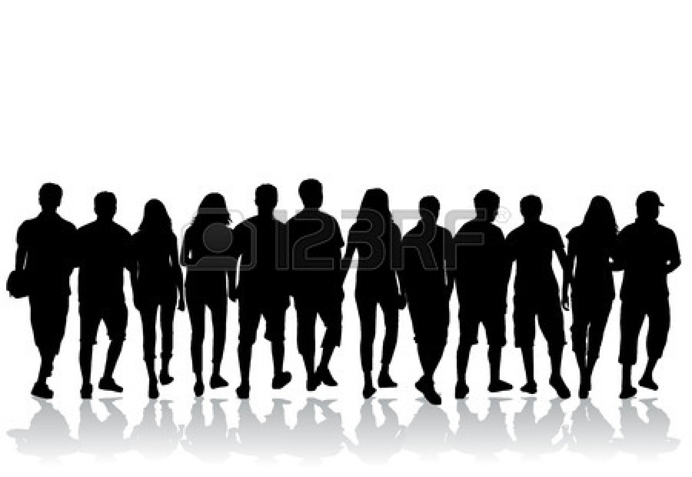 15 Crowded People Sitting Vector Images