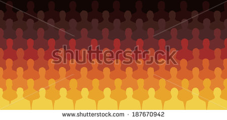 Crowd of People Sitting Clip Art