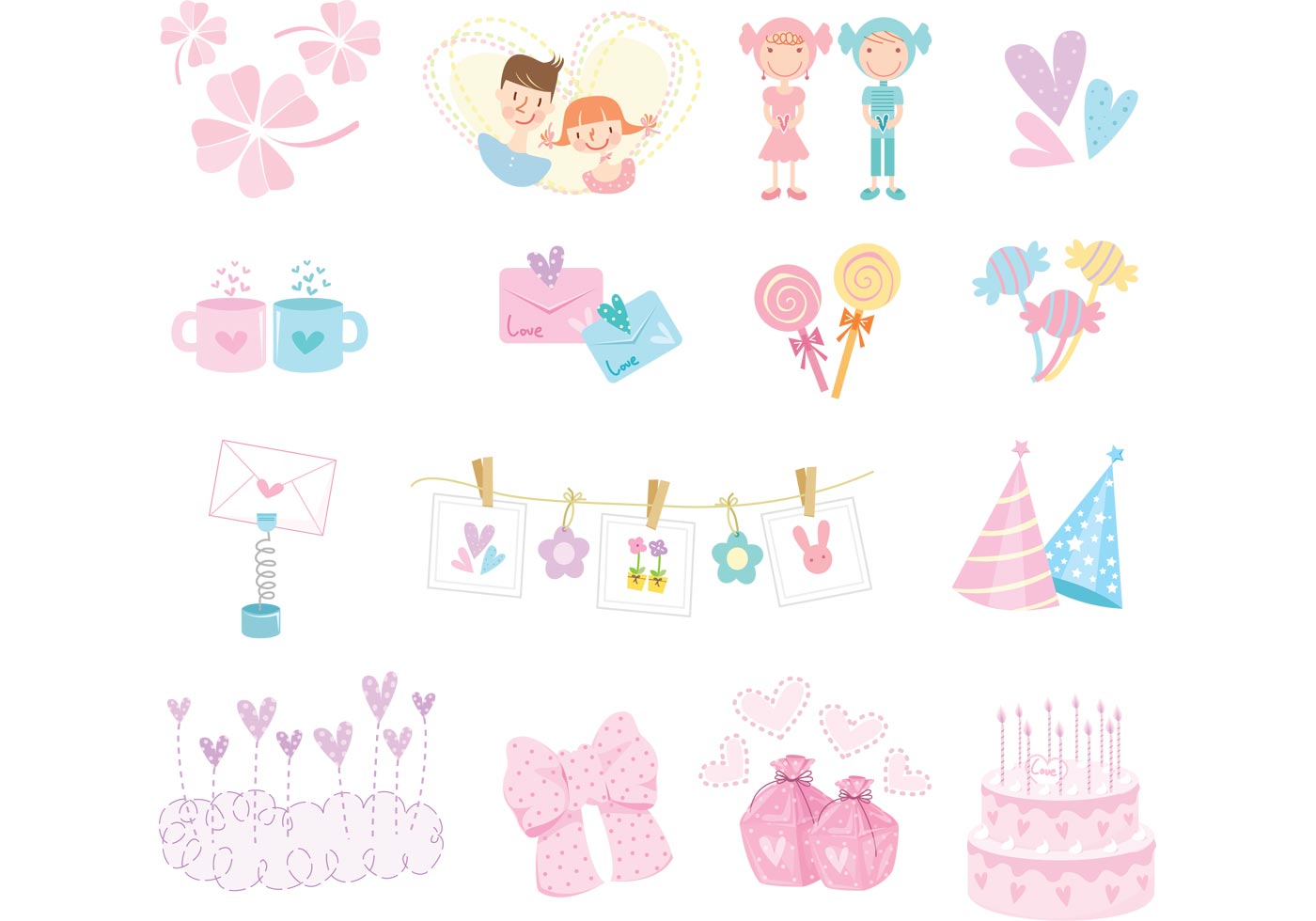 Cute Girly Vector Art