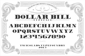 Dollar Bill Number Font
