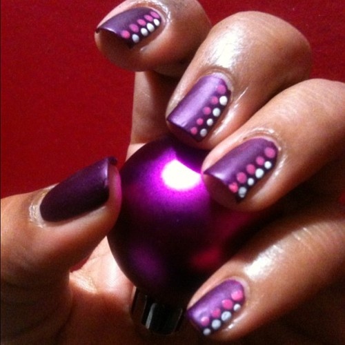 Easy Purple Nail Art Designs