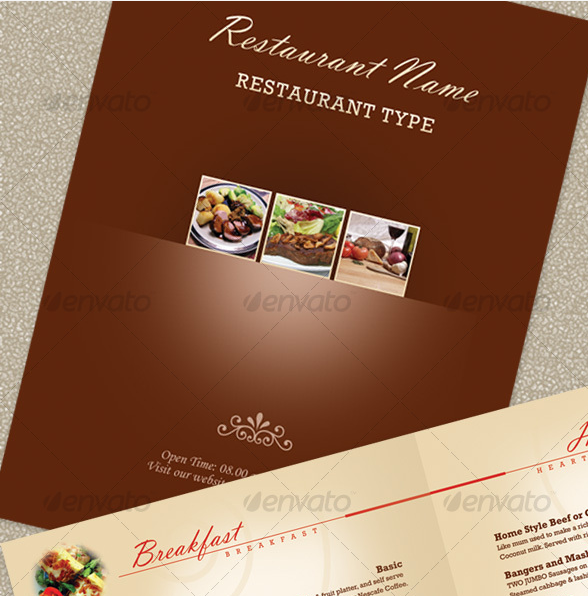 Elegant Restaurant Menu Template