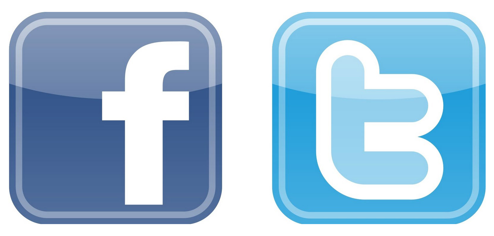 Facebook and Twitter Logo Icon