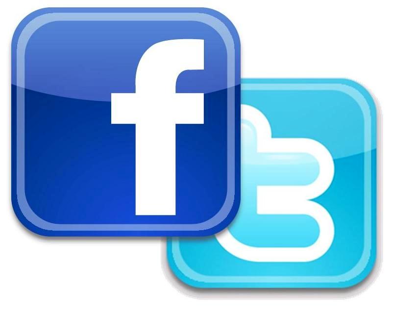 Facebook and Twitter Logos