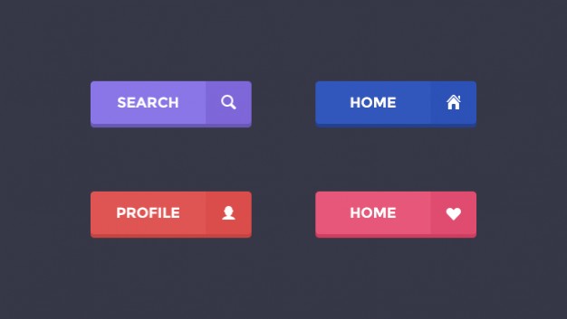 Flat Design Buttons