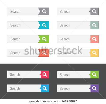 Flat Design Search Bars