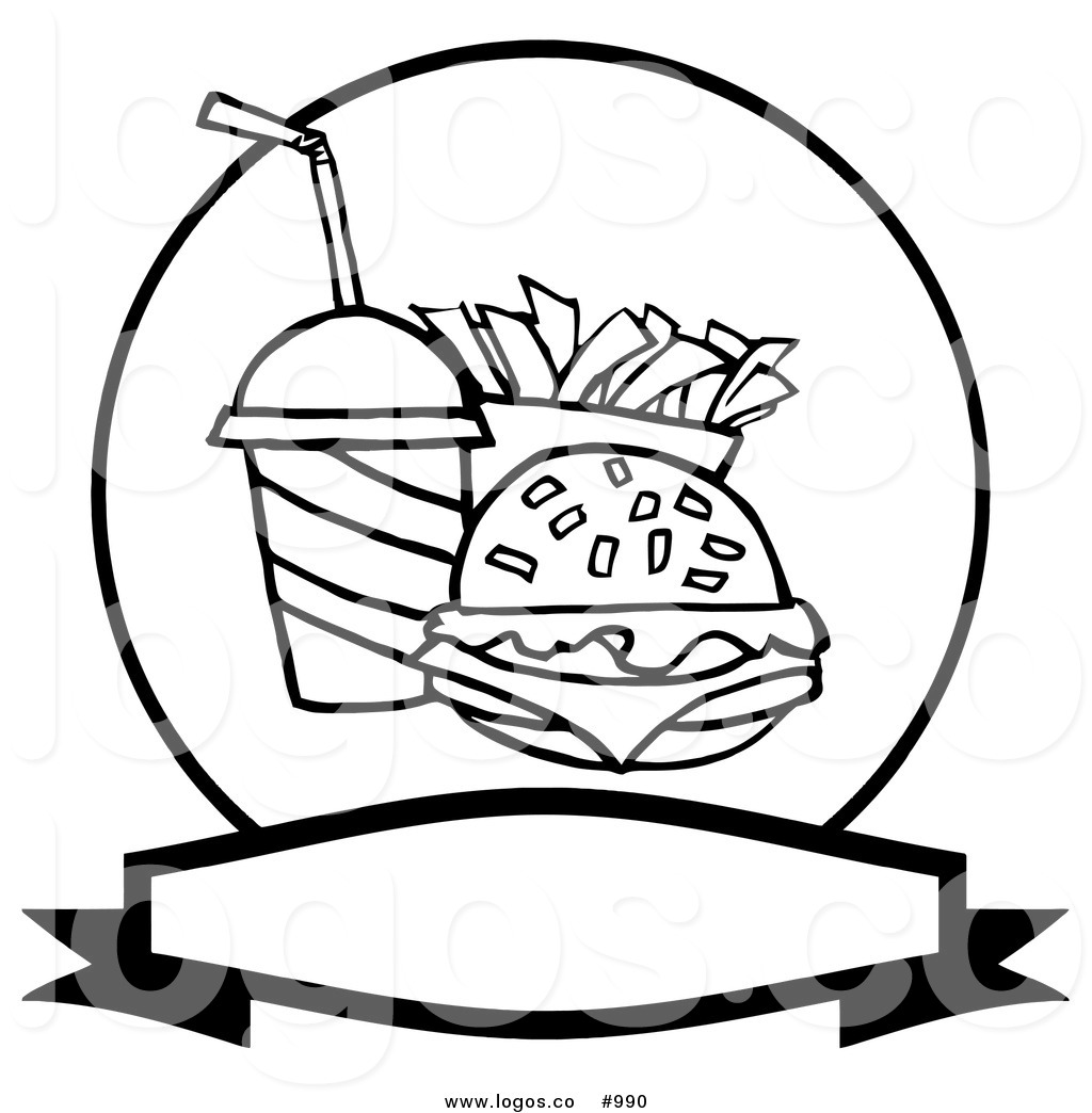 Free Fast Food Clip Art Black and White