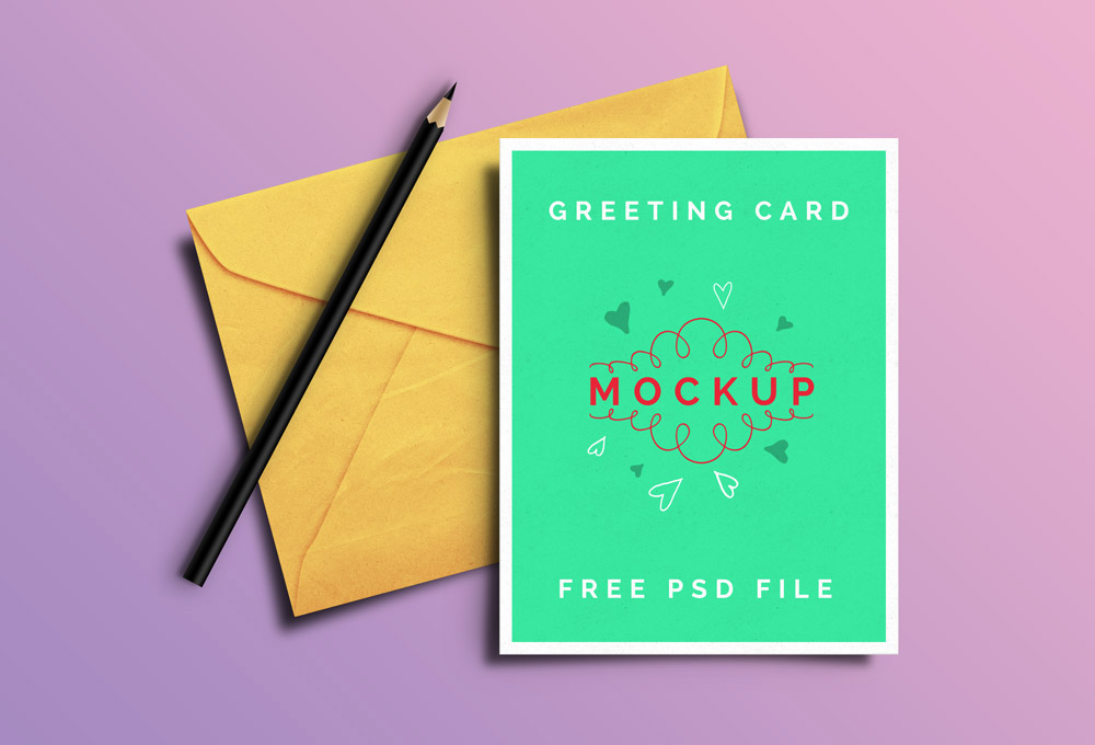 8 Greeting Card Mockup PSD Images