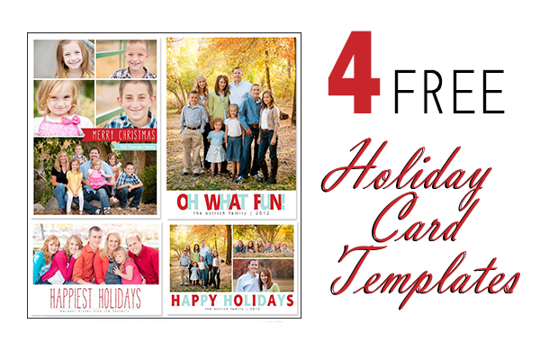 Free Holiday Card Photoshop Templates