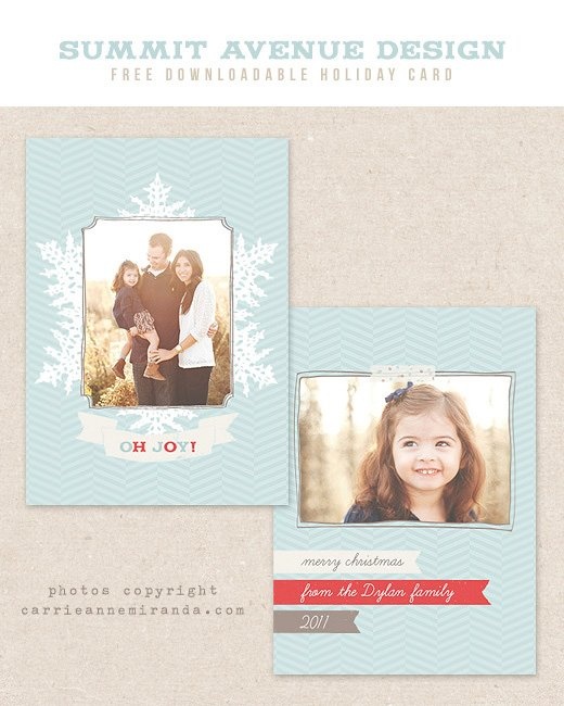 Free Photoshop Christmas Card Templates