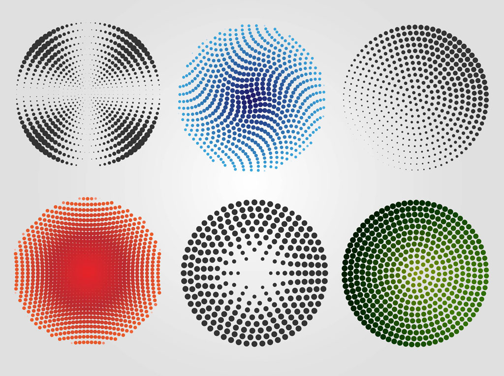 Free Vector Circle Halftone