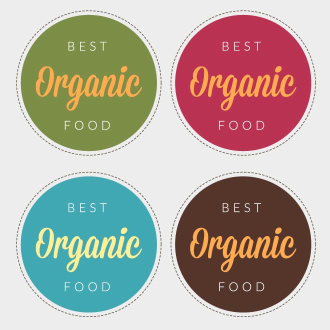 Free Vector Organic Food Labels