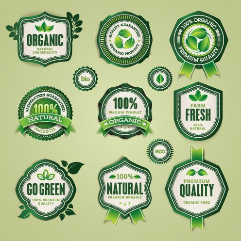 Free Vector Organic Food Labels