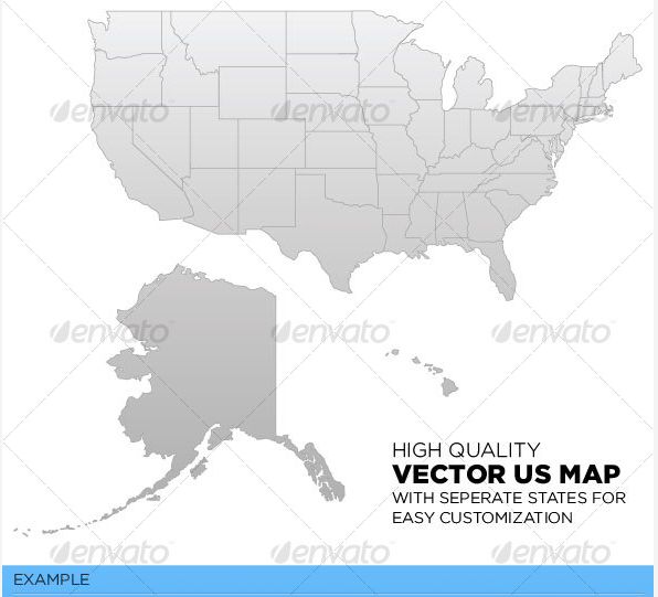 Free Vector Us Map