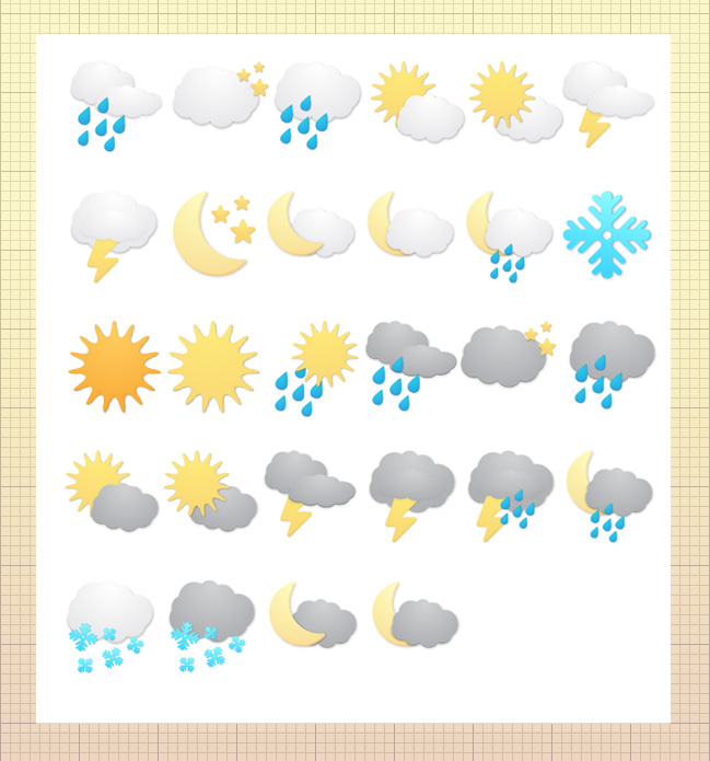 Free Vector Weather Icons Free Vector Weather Icons