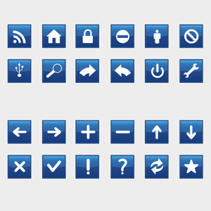 Free Vector Web Icons Blue