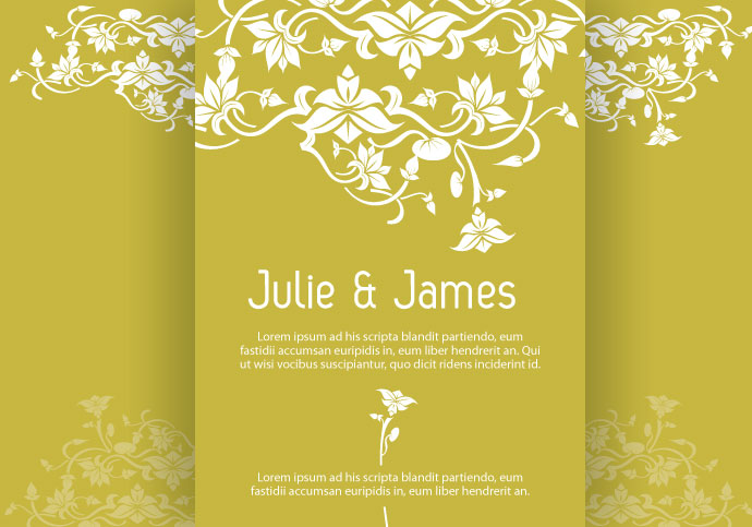 Free Vector Wedding Invitation