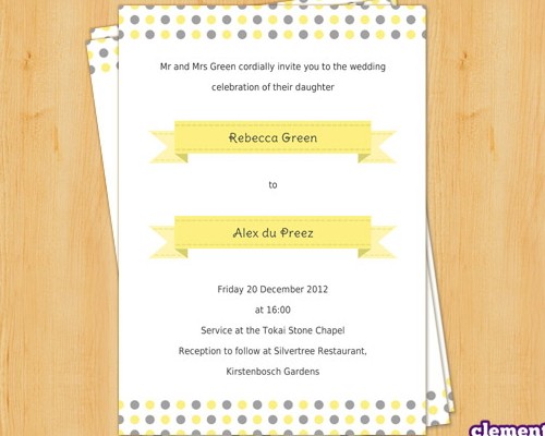 Free Wedding Invitation PSD Template