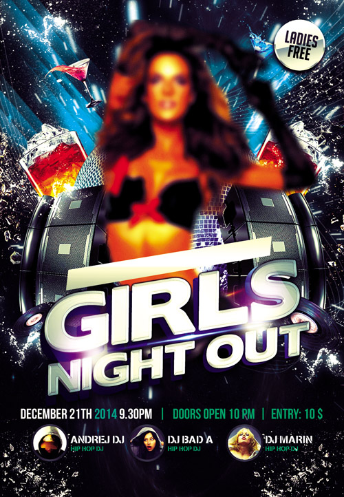 Girls Night Out Flyer Template