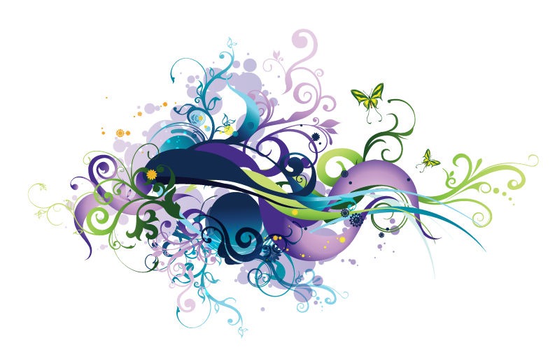 Graphic Floral Swirl Vector Graphic Floral Swirl Vector