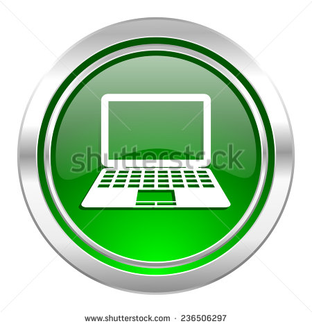 Green Screen Laptop Computer Icon