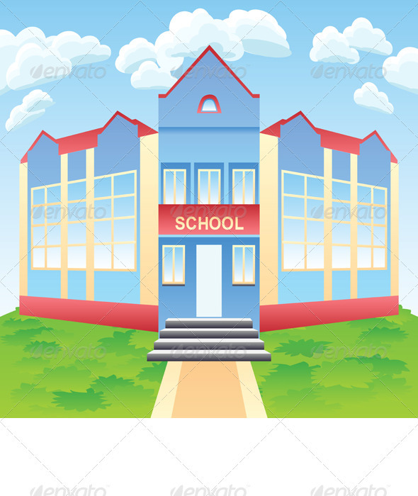 High School Building Cartoon High School Building Cartoon