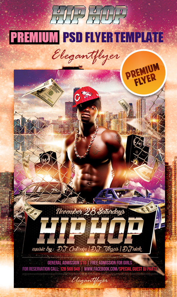 Hip Hop Club Flyer Template