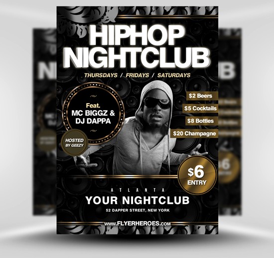 17 Hip Hop Club Flyer PSD Template Free Images