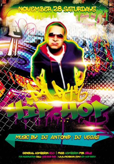 Hip Hop Party Flyer Template