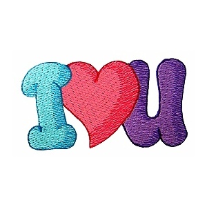 11 I Love You Embroidery Font Images