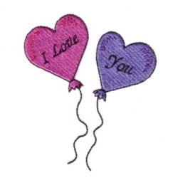 I Love You Embroidery Design