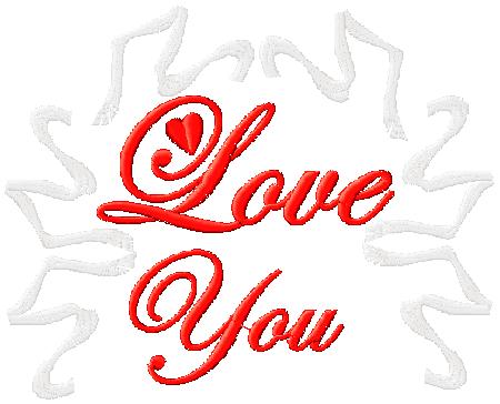 I Love You Embroidery Designs Free