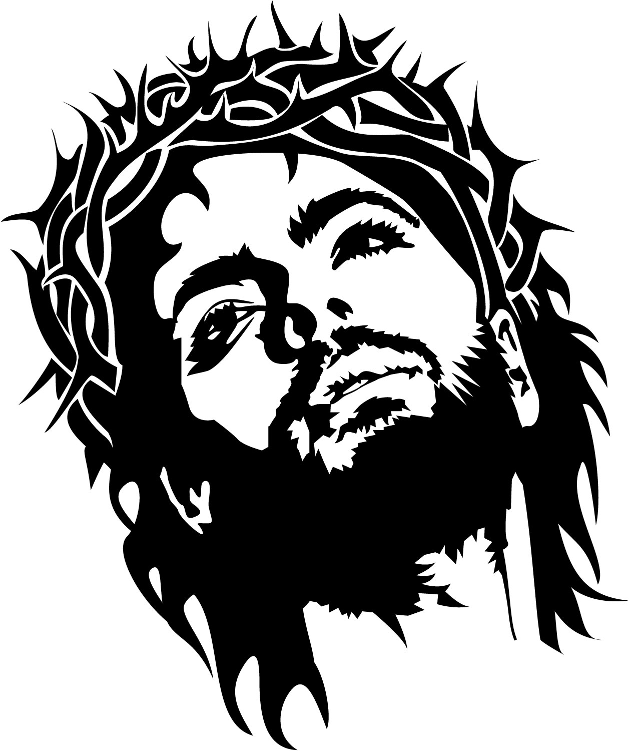 13 Jesus Vector Black And White Images