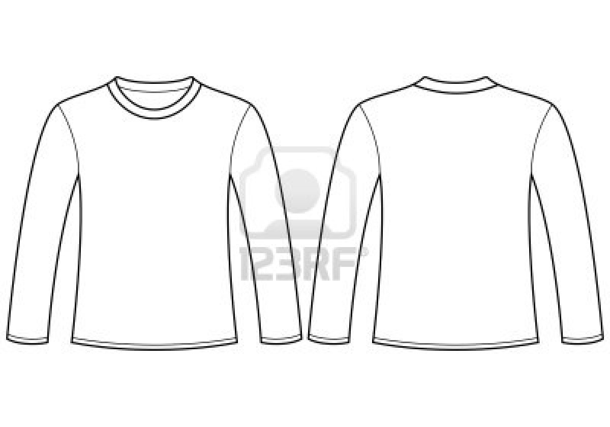 Long Sleeve Blank Shirt Template