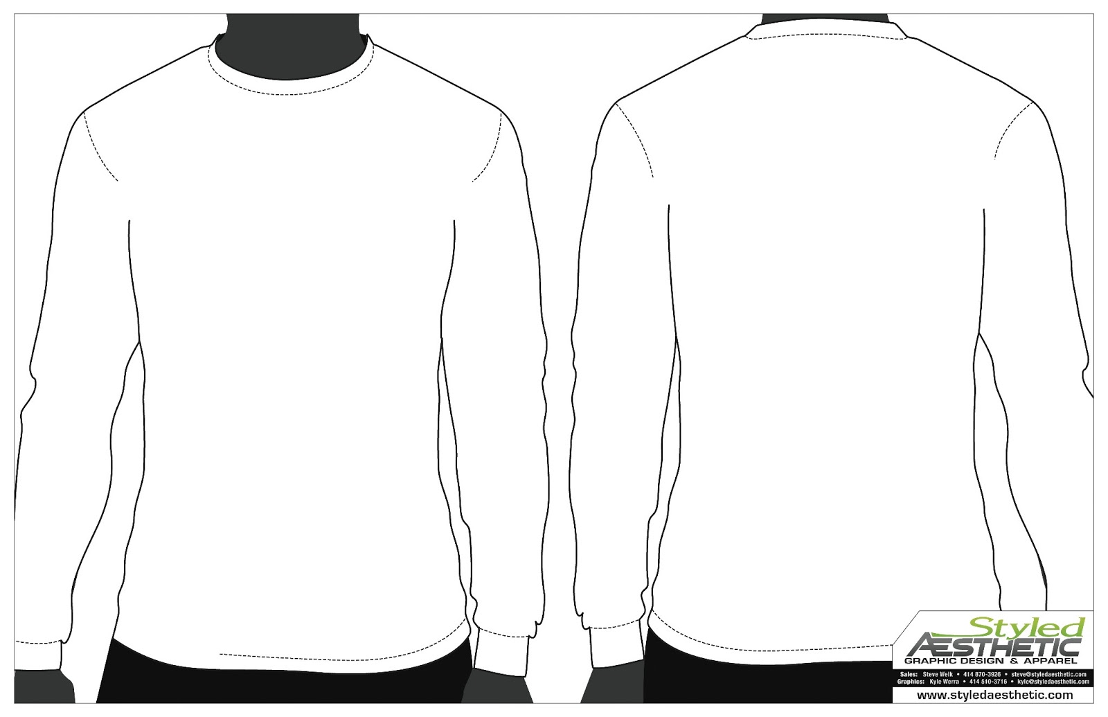 12 Long Sleeve Blank T-Shirt Template PSD Images