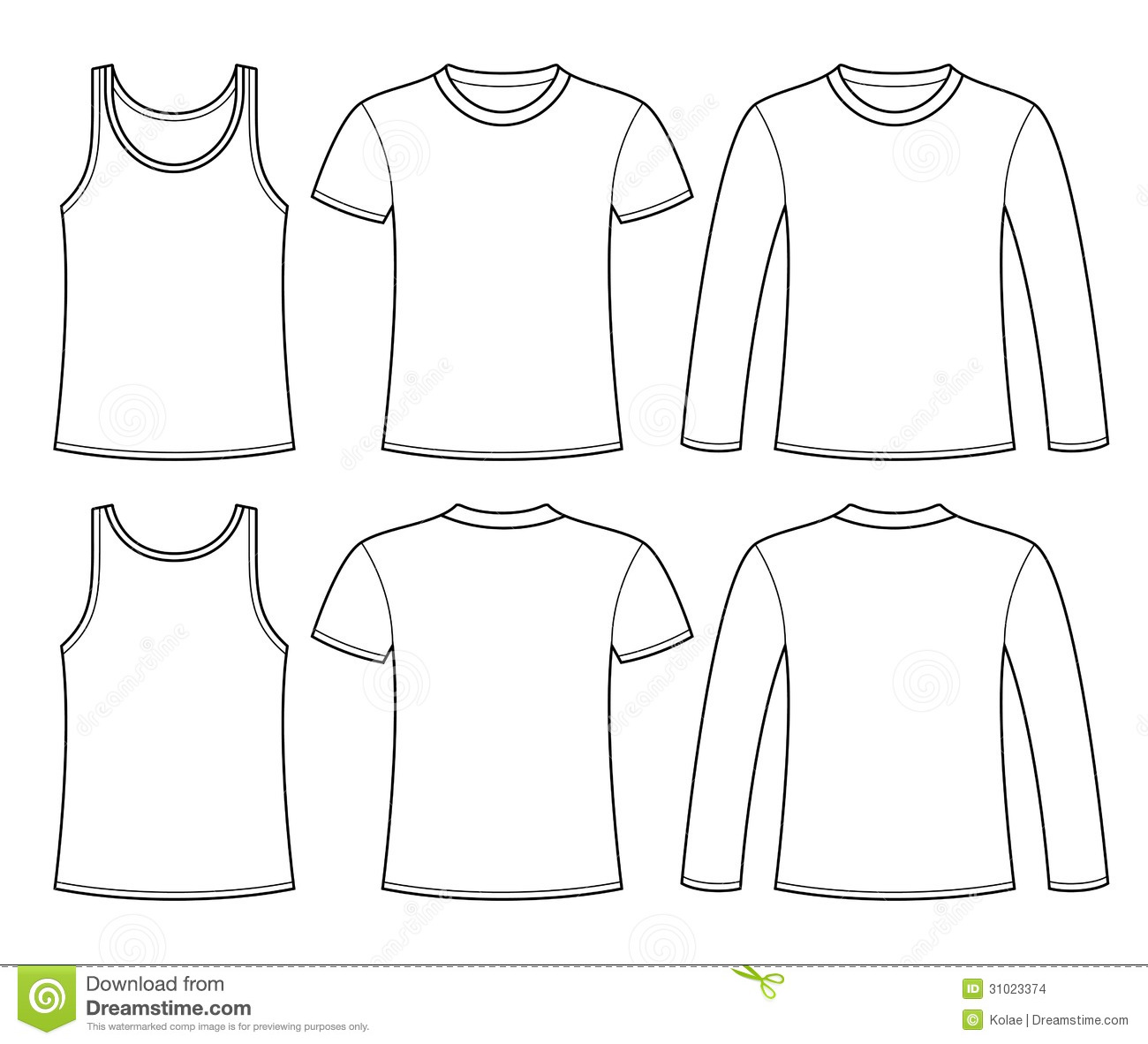 Long Sleeve T-Shirt Template