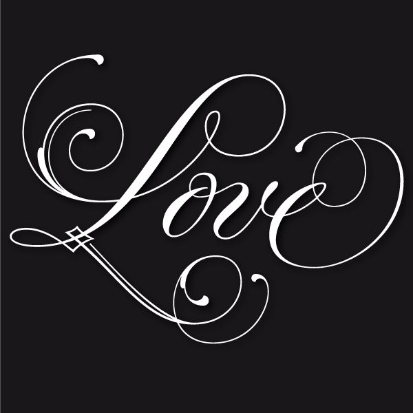 Love Written in Different Fonts