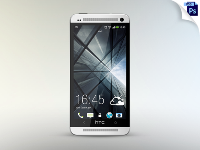 M8 HTC One Windows Phone PSD Template