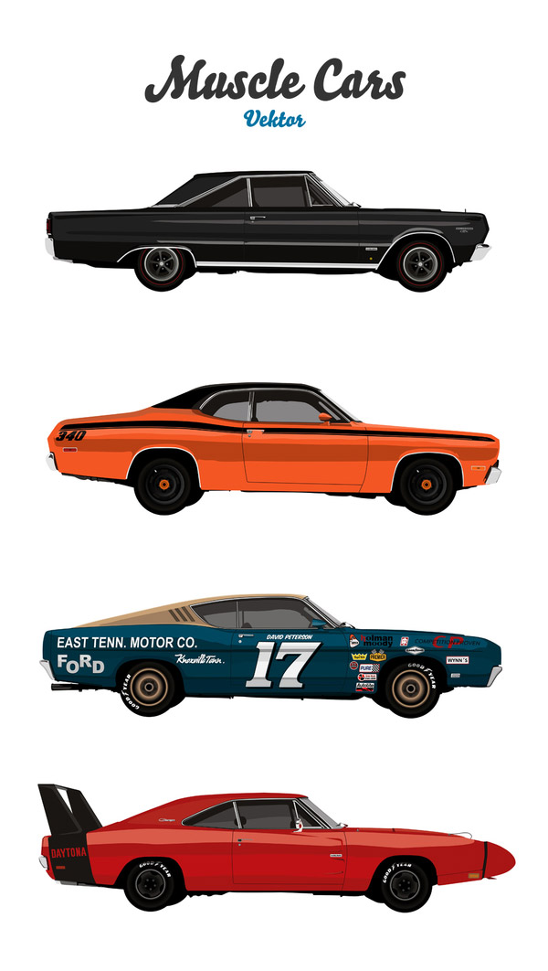 Muscle Car Vector Art