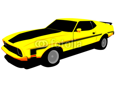 Muscle Car Vector Art