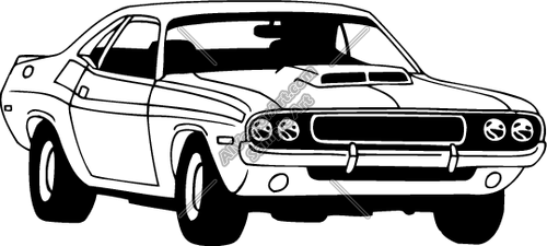 Muscle Car Vector Clip Art