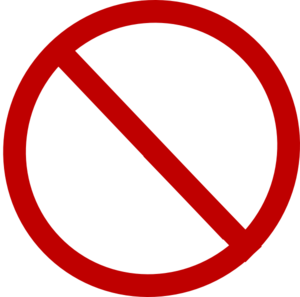 No Sign Clip Art