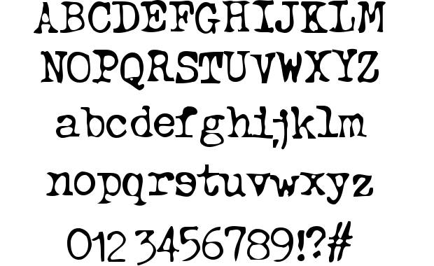Old-Style Typewriter Font Old-Style Typewriter Font