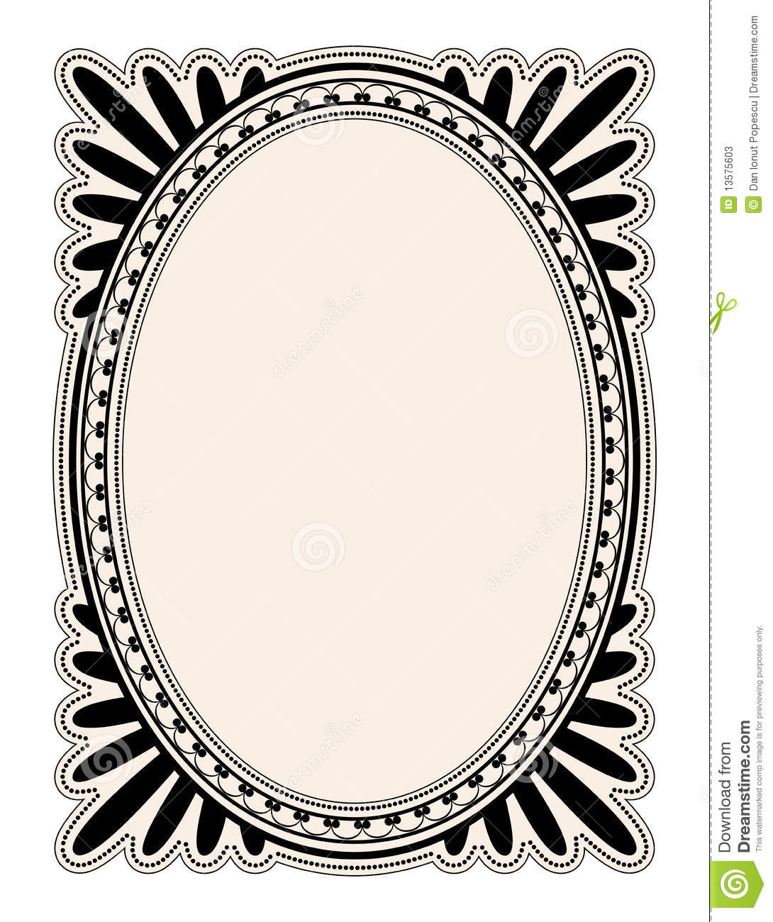 Oval Filigree Frame Clip Art