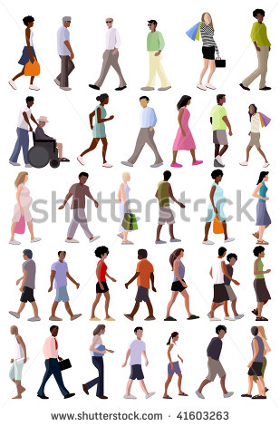 Person Walking Vector Stock