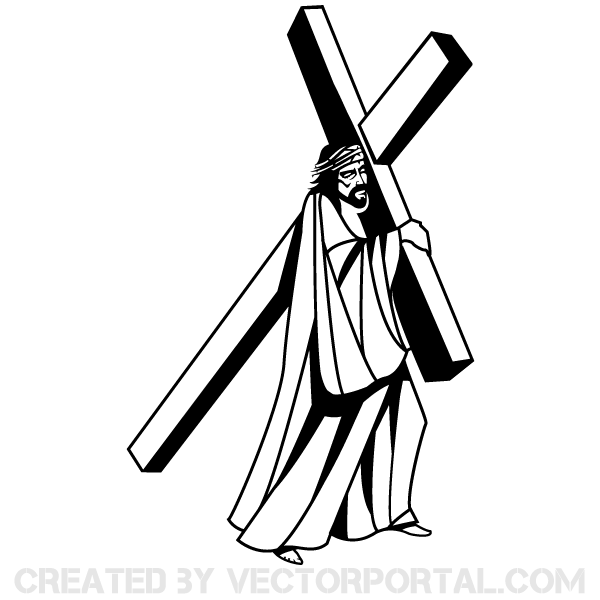 Pictures of Jesus Christ Carrying the Cross Clip Art