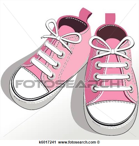 Pink Walking Shoes Clip Art