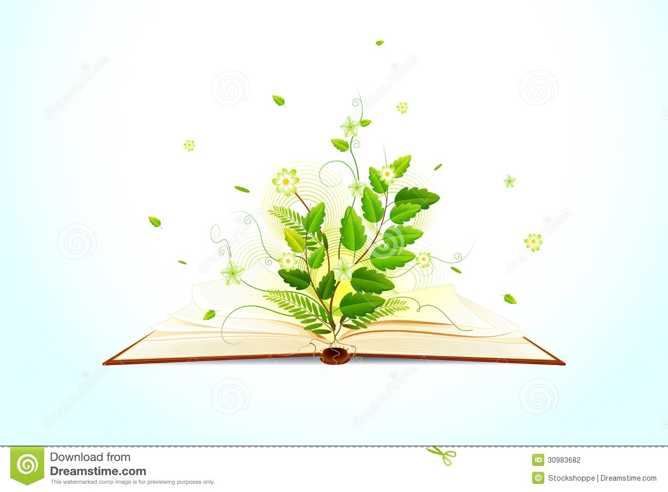 Plants Growing Out of Books
