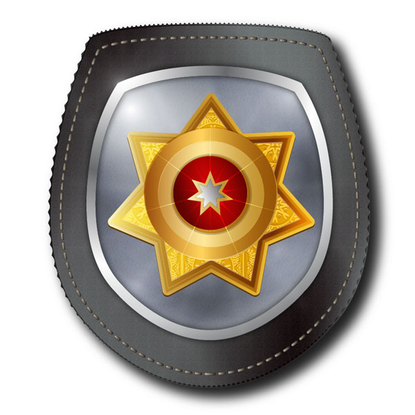 Police Star Badge Vector