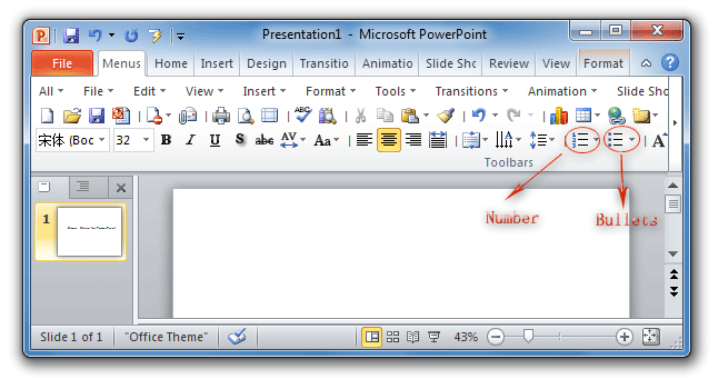 PowerPoint Toolbar Button